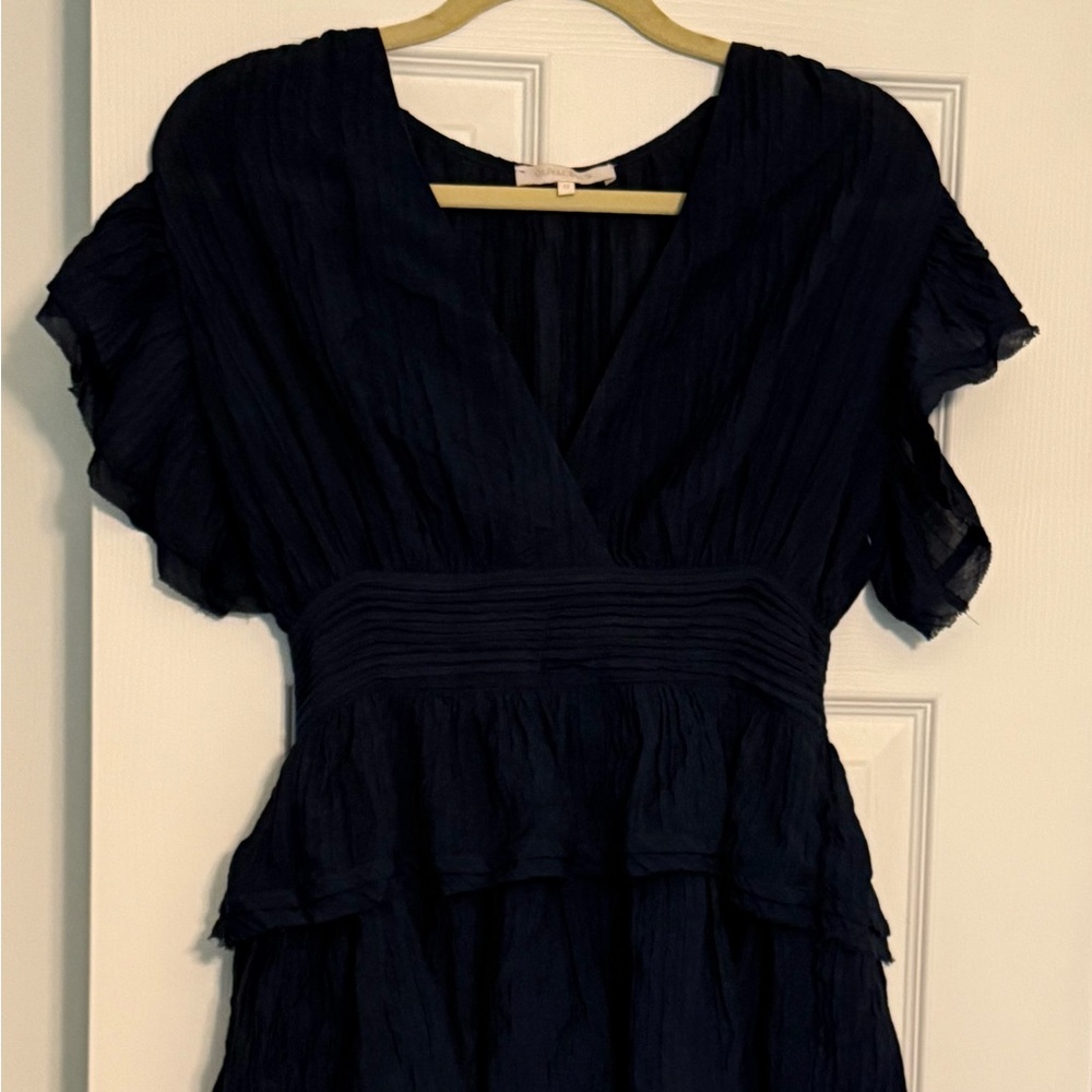 Navy blue ruffle dress